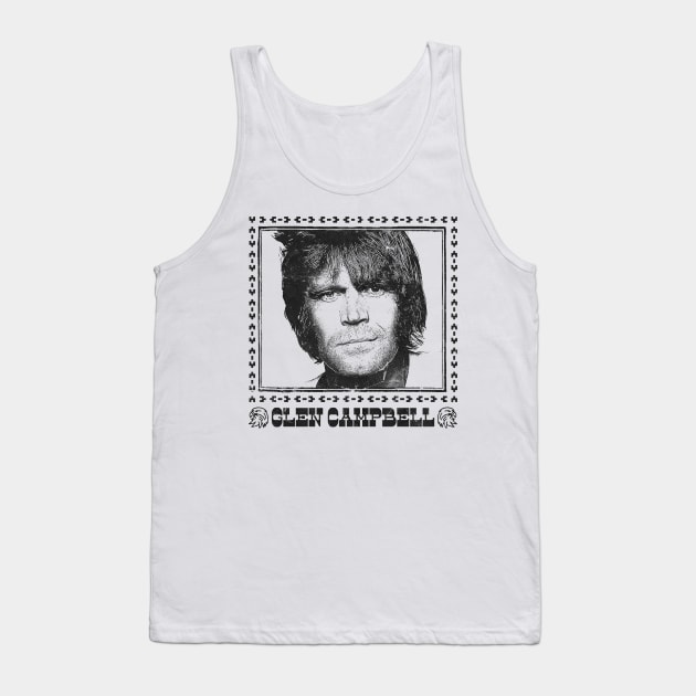 Glen Campbell / Retro Style Fan Design Tank Top by DankFutura